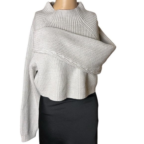 HARLOW, sweater,cropped ,chunky rib knit,oversized,raglan,academia,career,PTP 21 - Picture 3 of 8
